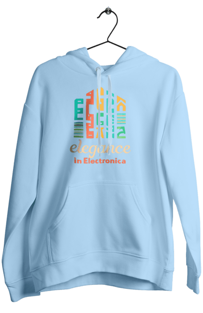 Жіноче худі з принтом "Elegance in Electronica". Диджей, клуб, музика, стиль, техно. CustomPrint.market