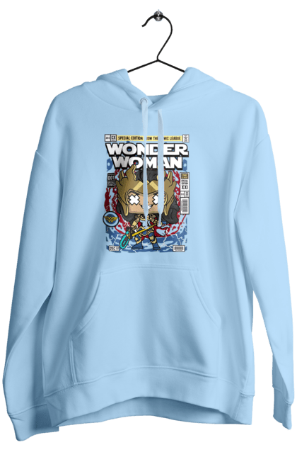 Жіноче худі з принтом "Wonder Woman". Womder, герой, жінка, комікси, комікси dc, чудова жінка. Funkotee