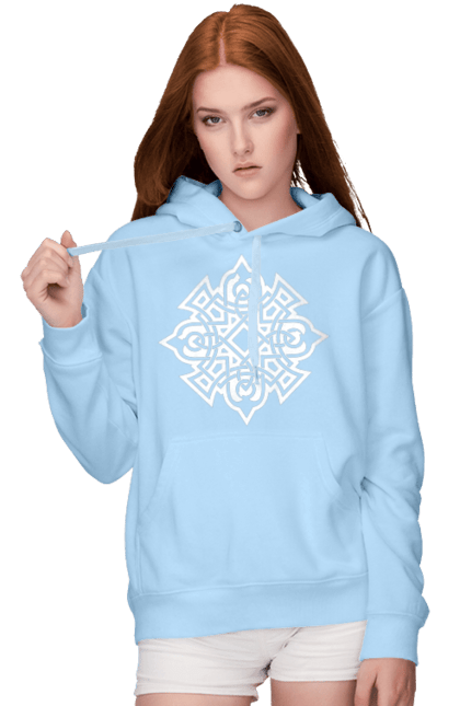Жіноче худі з принтом "Руни". Вікінги, древні руни, оберіг, руни. CustomPrint.market