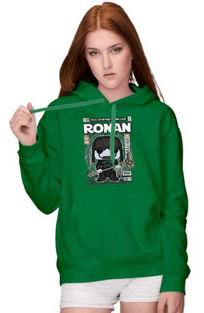 Жіноче худі з принтом "Ronan". Tanos, галактика, дивуватися, евангерс, комікси, опікуни, охоронці галактики, ронан. Funkotee