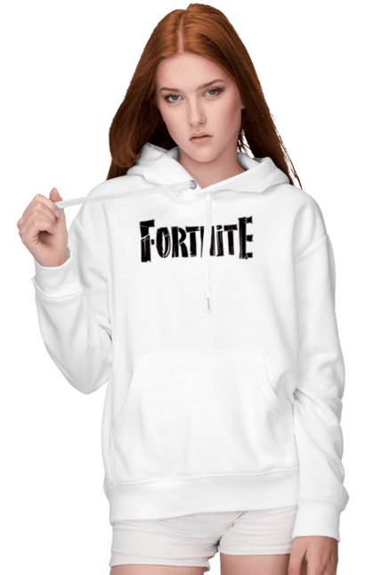 Жіноче худі з принтом "Fortnite Logo". Fortnite, logo, гра, дитяча, ігра. CustomPrint.market
