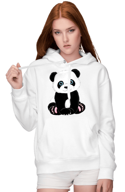 Жіноче худі з принтом "Панда". Panda, медведь, мишка, панда. CustomPrint.market