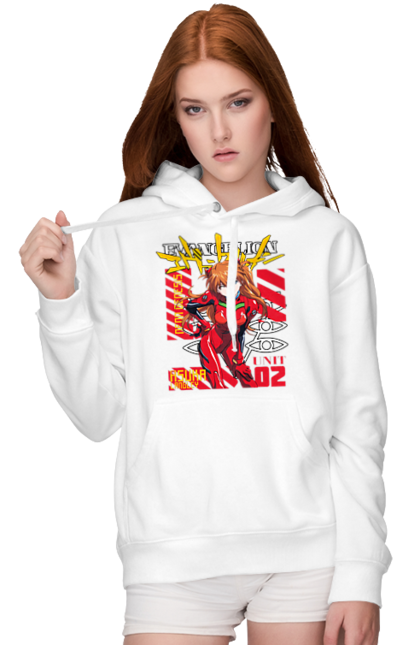 Жіноче худі з принтом "Evangelion". Аніме, єва, євангеліон, манга, нерв. Funkotee