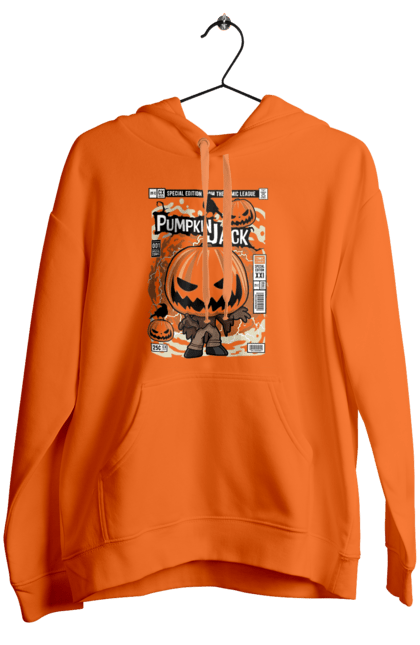 Жіноче худі з принтом "Pumpkin King Jack". Гарбуз, гарбузовий король джек, джек, король валет. Funkotee
