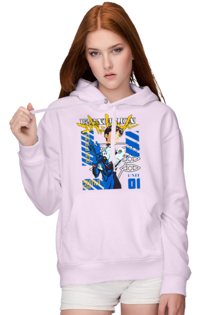 Жіноче худі з принтом "Evangelion". Аніме, єва, євангеліон, манга, нерв. Funkotee