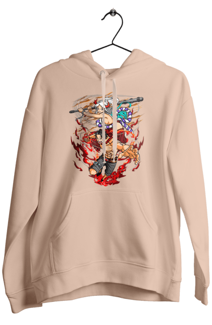 Чоловіче худі з принтом "Ван Піс Ямато та Ейс". One piece, portgas d. ace, yamato, аніме, ван пис, ван піс, гол д. ейс, манга, пірати, ямато. CustomPrint.market
