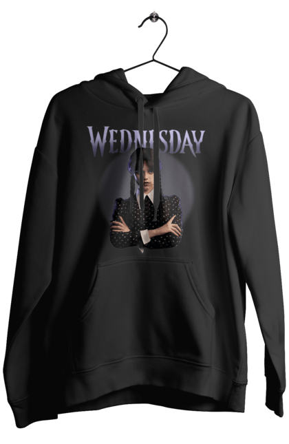 Чоловіче худі з принтом "Wednesday Addams". Netflix, wednesday addams, академія невермор, венздей, серіал. ART принт на футболках