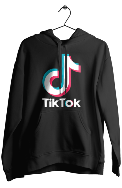 Чоловіче худі з принтом "Тік ток". Бренд, королева, корона, тик ток. CustomPrint.market