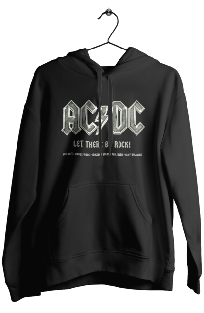 Чоловіче худі з принтом "AC/DC". Ac dc, acdc, blues rock, group, hard rock, music, rock n roll. aslan