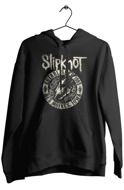 Чоловіче худі з принтом "Slipknot". Slipknot, група, музика, ню-метал, спід метал, хард рок, хеві метал. futbolka.stylus.ua