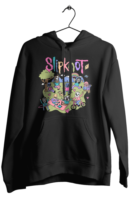 Чоловіче худі з принтом "Slipknot". Slipknot, група, музика, ню-метал, спід метал, хард рок, хеві метал. CustomPrint.market