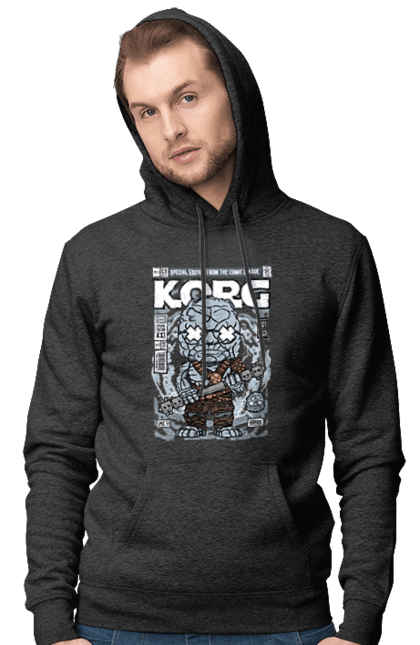 Чоловіче худі з принтом "Korg Ragnarok". Korg, korg ragnarok, дивуватися, евангерс, комікси, простір, рагнарок, тор. Funkotee