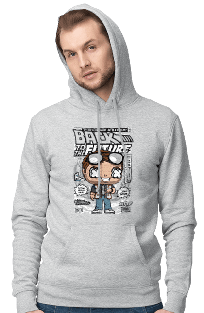 Чоловіче худі з принтом "Marty BTTF". Майбутнє, марті, морті, назад, назад у майбутнє, плівка, рік, рік і морті. Funkotee