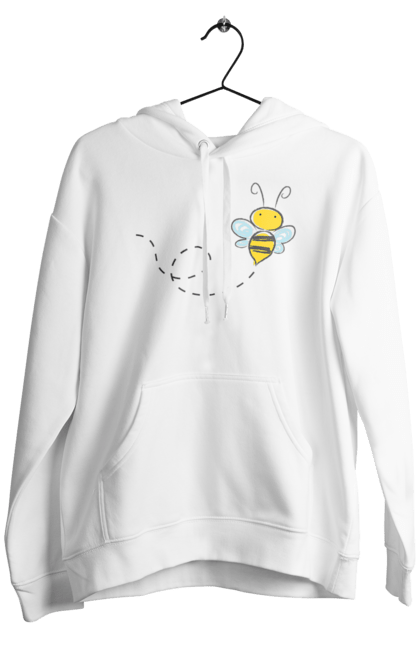 Чоловіче худі з принтом "Бджілка метелик". Бджілка, дитяча, дівчинка, метелик, футболка. CustomPrint.market