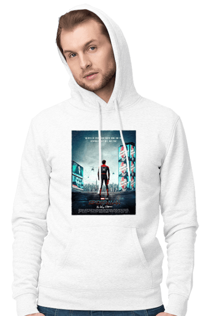 Чоловіче худі з принтом "Людина павук". 2021, marvel, spider man, spiderman, веном, веном 2, доктор восьминіг, думка, ендрю гарфілд, зелений гоблін, комікси, людина павук, людина павук 3, майнкрафт, марвел, месники, мультивсесвіт, немає шляху додому, огляд, пітер паркер, спайдерверс, тобі магуайр, том холланд, трейлер, фільм, фільми, фільми марвел. CustomPrint.market
