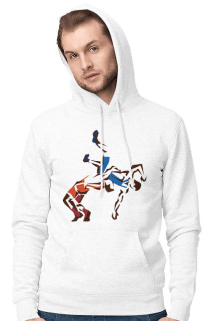 Чоловіче худі з принтом "Самбо". Дзюдо, карате, кидок, самбо, спорт. CustomPrint.market