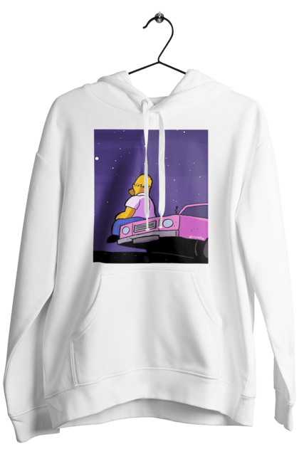 Чоловіче худі з принтом "Гомер Сімпсон". Car, homersimpson, автомобіль, гомерсимпсон, гомерсімпсон, машина. CustomPrint.market