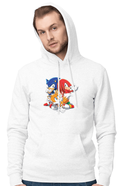Чоловіче худі з принтом "СОНИК". Game, sega, shadow, shadow the hedgehog, sonic, sonic the hedgehog, sonic x, ежик, игра, монетки, сега, соник, шедов. CustomPrint.market