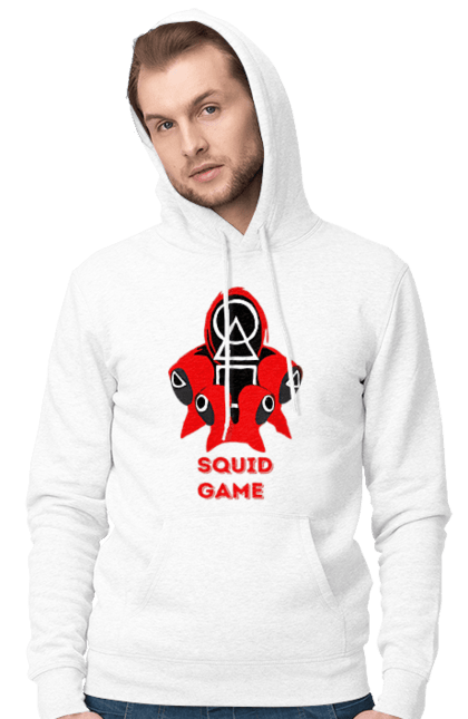 Чоловіче худі з принтом "Squid game1". Гра в кальмара, кальмар, серіал, фільм. futbolka.stylus.ua