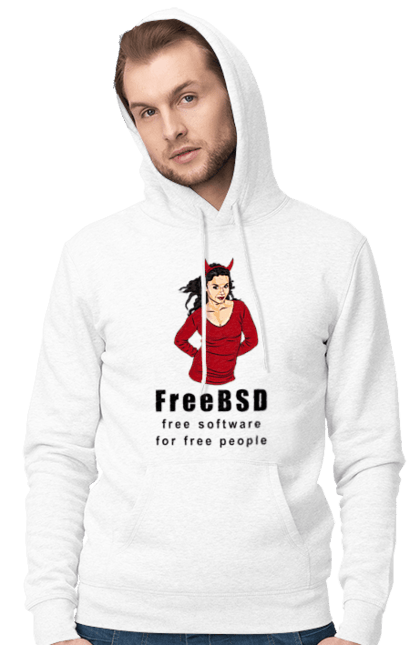 Чоловіче худі з принтом "Freebsd Для Вільних". Bsd, freebsd, unix, адміністратор, айті, айтішник, безкоштовна, безкоштовно, бестія, вільна, демон, демонесса, доступність, незалежність, операційна система, ос, програміст, програмне забезпечення, свобода, сисадмін, система, системний адміністратор, софт, текст, червоний, чорний. ART принт на футболках