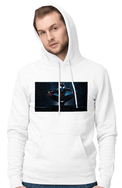 Чоловіче худі з принтом "Людина Павук Майлз Моралес". Man, miles morales, spider, spider man, людина павук, майлз моралес, паук, человек, человек паук. futbolka.stylus.ua