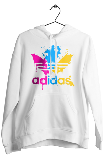 Чоловіче худі з принтом "Adidas". Adidas, адідас, бренд, одяг, спорт, торговий знак, фірма. CustomPrint.market