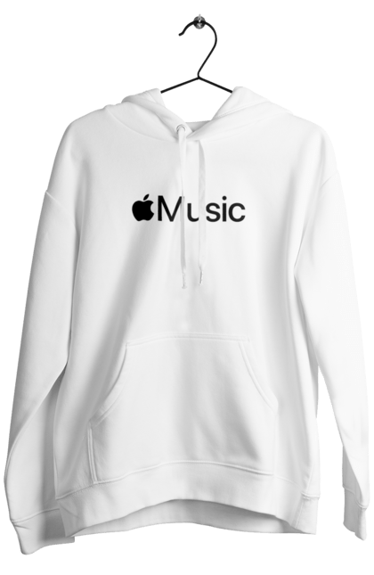Чоловіче худі з принтом "APPLE MUSIC". Apple, apple music, music, айфон, яблуко. ART принт на футболках