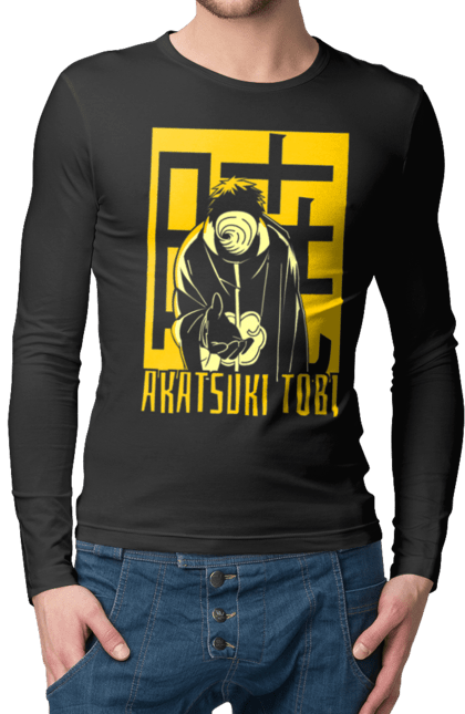 Чоловічій лонгслів з принтом "Наруто Учіха Обіто". Naruto, obito, obito uchiha, аніме, манга, наруто, обіто, серіал, учіха, учіха обіто. futbolka.stylus.ua