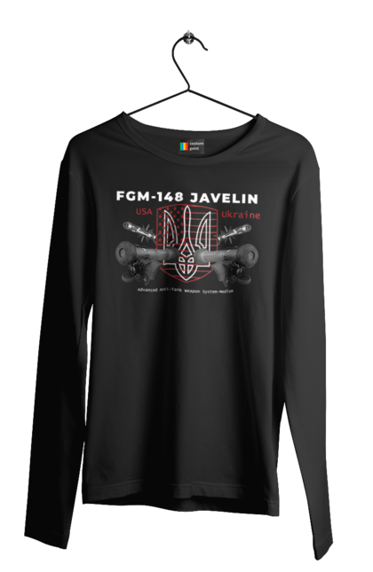 Чоловічій лонгслів з принтом "FGM 148 Javelin". Caesar, himars, javelin, nlaw, patriot, weapon, zaluzhny. CustomPrint.market