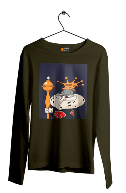 Чоловічій лонгслів з принтом "Кролик Багз Банні". Bugsbunny, bunny, cartoon, багзбанни, багзбанні, кролик, мультик. CustomPrint.market
