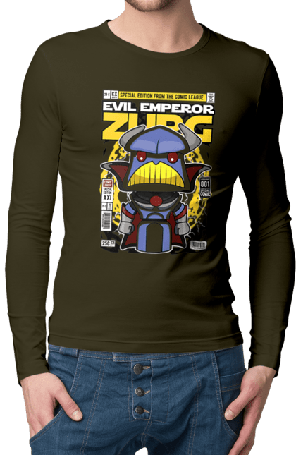 Чоловічій лонгслів з принтом "Emperor Zurg". Зург, іграшка, іграшкова історія, імператор зург, історія, історія игрушек, історія іграшок, мультик, фільм. Funkotee
