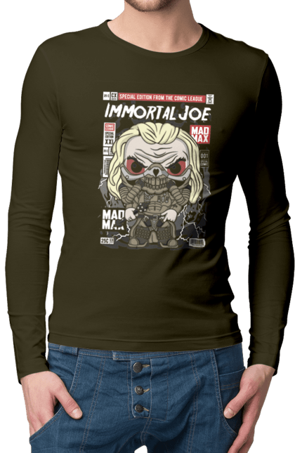 Чоловічій лонгслів з принтом "Immortal Joe (Mad Max)". Funko, божевільний макс, кіно, комікси, поп. Funkotee