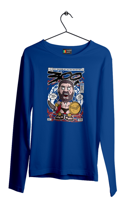 Чоловічій лонгслів з принтом "Leonidas 300". 300, леонід, леонід 300, спарта. Funkotee
