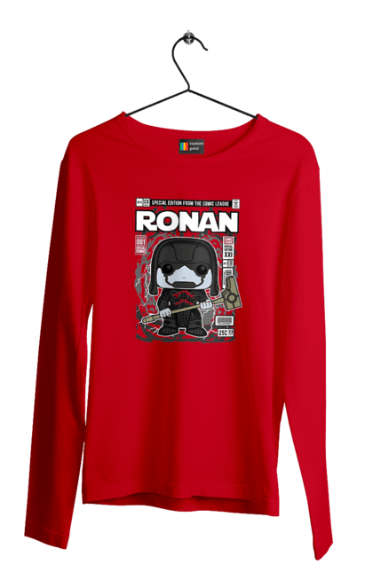 Чоловічій лонгслів з принтом "Ronan". Tanos, галактика, дивуватися, евангерс, комікси, опікуни, охоронці галактики, ронан. Funkotee