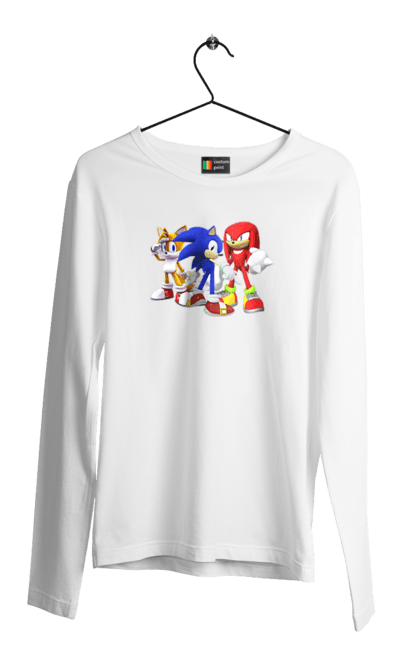 Чоловічій лонгслів з принтом "СОНИК (3)". Sega, shadow, sonic, sonic x, x, ежик, игра, наклз, сега, скорость, соник, тейлз, шедоу. CustomPrint.market