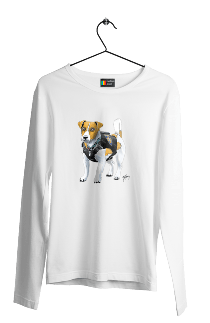 Чоловічій лонгслів з принтом "Пес Патрон". Art, graphic, print, патрон, пес. CustomPrint.market