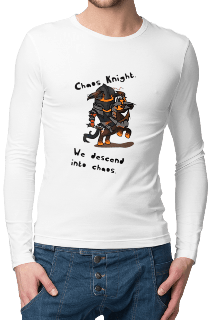 Чоловічій лонгслів з принтом "Chaos Knight (Dota 2)". Дота 2, зверху, клапан, лицар хаосу, поп. CustomPrint.market
