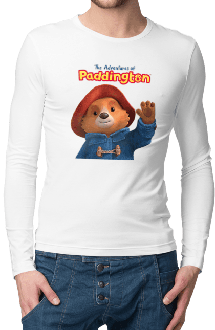 Чоловічій лонгслів з принтом "Паддінгтон". Animation, bear, cartoon, film, teddy bear. CustomPrint.market
