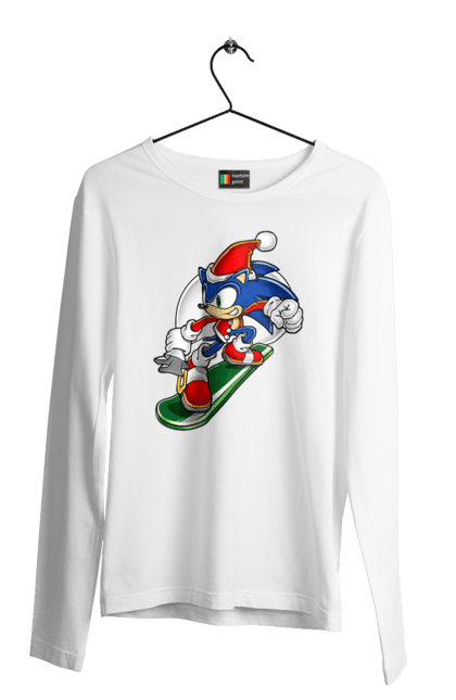 Чоловічій лонгслів з принтом "Сонік (12)". Sega, shadow, sonic, sonic x, гра, ежик, игра, їжачок, наклз, сега, скорость, соник, сонік, сього, тейлз, швидкість, шедоу. CustomPrint.market