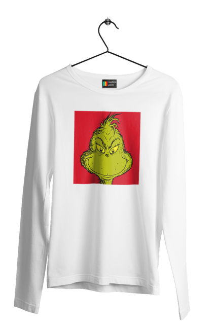 Чоловічій лонгслів з принтом "Грінч". Christmas, comedy, film, grinch, movie. CustomPrint.market