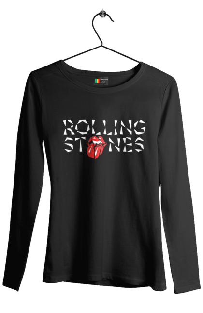 Жіночий лонгслів з принтом "The Rolling Stones Hackney Diamonds". Мік джагер, музика, рок, рок музика, рок н ролл, рокеру, ролінг стоунз. futbolka.stylus.ua