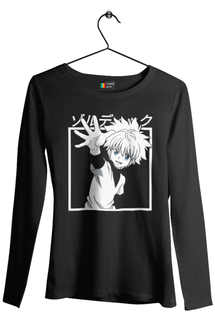Жіночий лонгслів з принтом "Хантер × Хантер". Hunter × hunter, hunter hunter, аніме, гон, гон фрікс, кіллуа, кіллуа золдік, манга, хантер. futbolka.stylus.ua