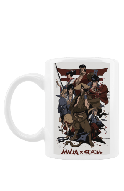 Чашка з принтом "Манускрипт ніндзя (Ninja Scroll)". Аніме, драма, манускрипт ніндзя, самурай, фільм. futbolka.stylus.ua