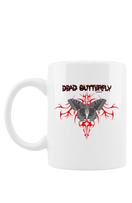 Чашка з принтом "Dead Butterfly". Грандж, мертвий, метал, метелик, рок, треш. CustomPrint.market