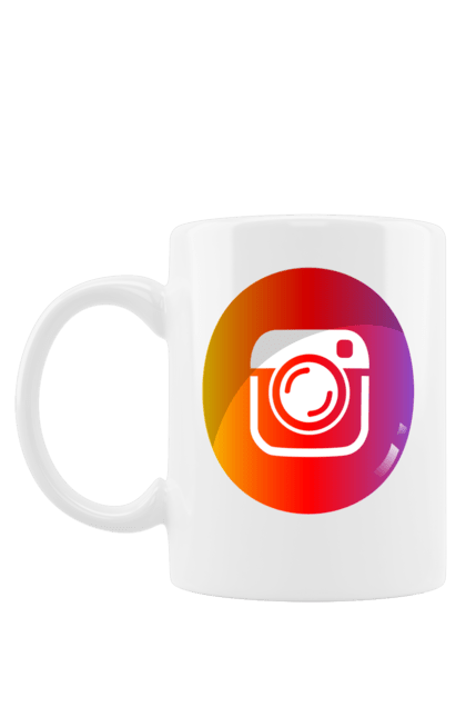 Чашка з принтом "Instagram". Cool, gram, insta, instagram, orange, popular, red. CustomPrint.market