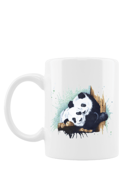 Чашка з принтом "Панда". Panda, медведь, мишка, панда. ART принт на футболках
