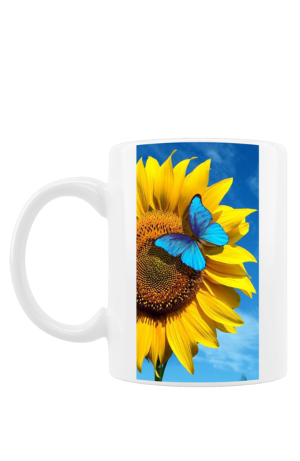 Чашка з принтом "Метелик". Бабочка, красота, небо, сонях, украина. CustomPrint.market