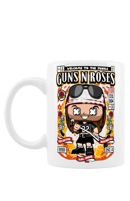 Чашка з принтом "Axl Rose (Guns N’ Roses)". Guns n` roses, ексл роуз, метал, рок. Funkotee
