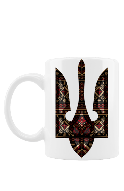 Чашка з принтом "Герб вишиванка". Вечора, вишиванка, герб, доброго, символіка, україна. aslan