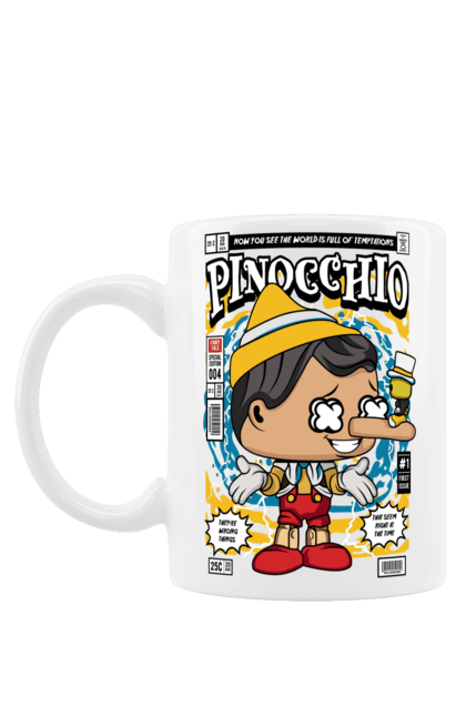 Чашка з принтом "Pinnochio". Дісней, пінокіо, плівка. Funkotee